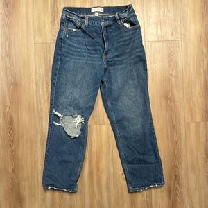 Abercrombie & Fitch Curve Love ultra high rise ankle straight jeans sz 29s
